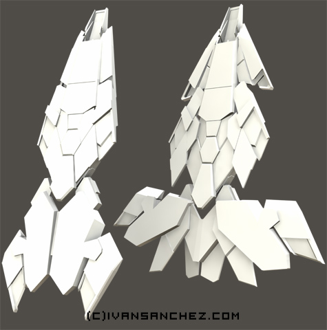mobile suit gundam Shield Booster Armed Armor DE 3d mesh cg sandrum gundam unicorn shield parts