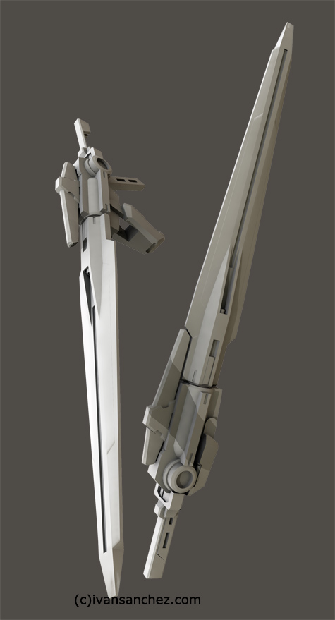mobile suit gundam 00 double 0 raiser riser 3d mesh cg sandrum