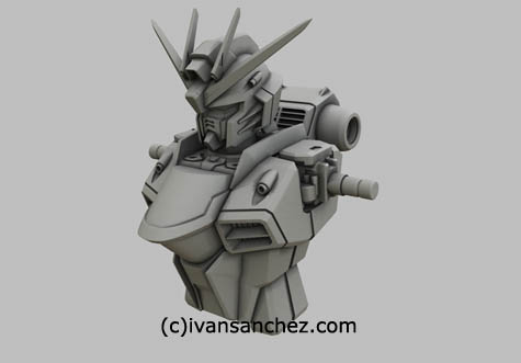 freedom gundam 3d mesh sandrum