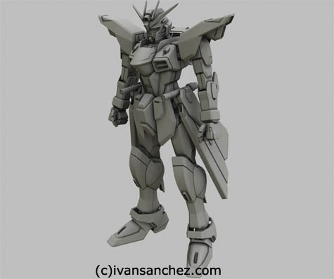 freedom gundam 3d mesh sandrum
