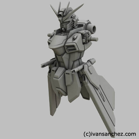 freedom gundam 3d mesh sandrum