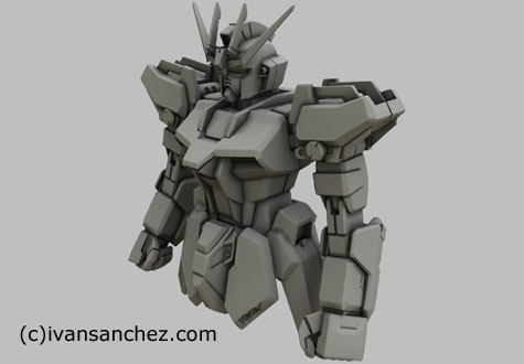 strike gundam 3d mesh sandrum
