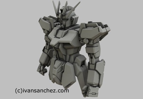 strike gundam 3d mesh sandrum