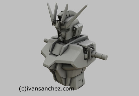 strike gundam 3d mesh sandrum