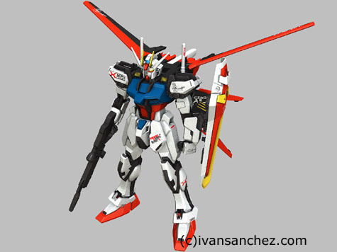 CG strike gundam 3d mesh sandrum