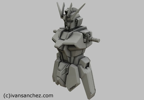 strike gundam 3d mesh sandrum