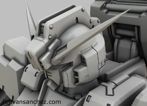 hazel gundam hrududu 3d mesh sandrum
