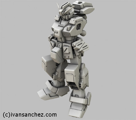hazel gundam hrududu 3d mesh sandrum