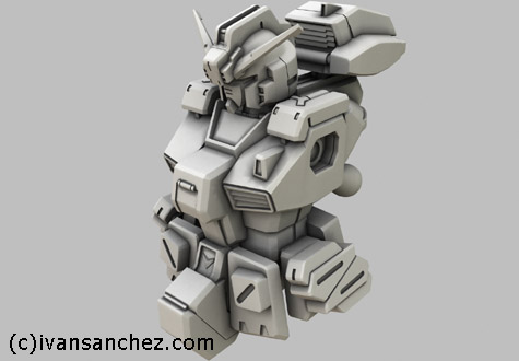 hazel gundam hrududu 3d mesh sandrum