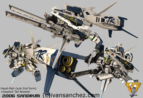CG hazel rah gaplant hrududu gundam 3d mesh sandrum
