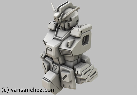 hazel gundam hrududu 3d mesh sandrum