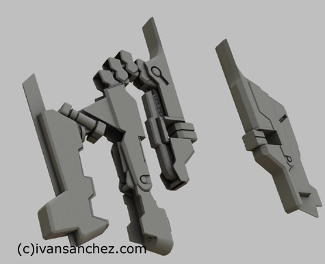 hazel gundam hrududu 3d mesh sandrum