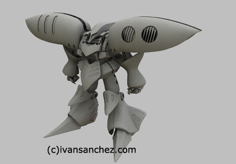 zeta gundam qubeley mkII advance of z 3d mesh cg sandrum