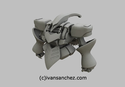 zeta gundam qubeley mkII advance of z 3d mesh cg sandrum