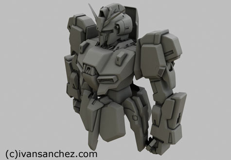 zeta gundam 3d mesh sandrum