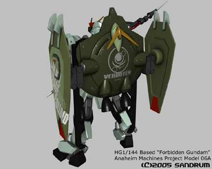 forbidden gundam blue 3d mesh sandrum