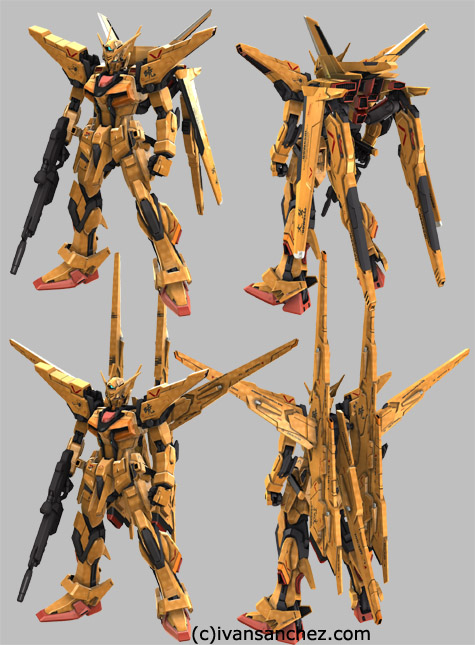 mobile suit gundam akatsuki oowashi owashi shiranui mode 3d mesh cg sandrum