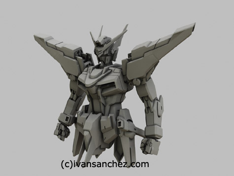 mobile suit gundam akatsuki oowashi owashi shiranui mode 3d mesh cg sandrum