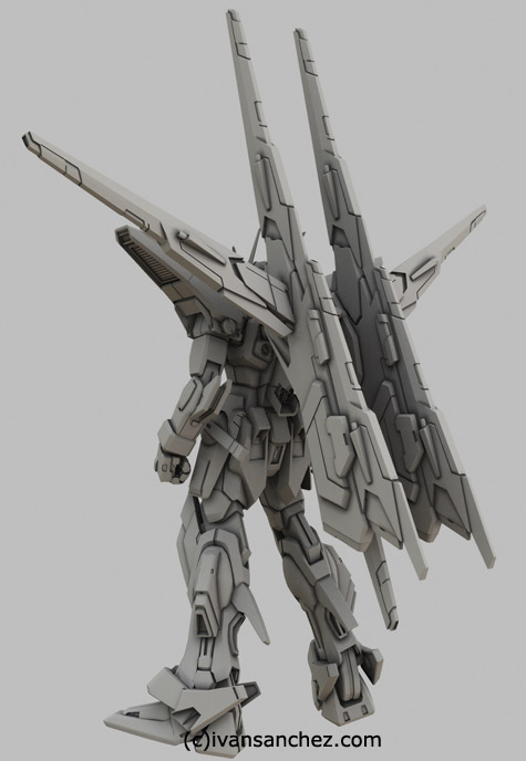 mobile suit gundam akatsuki oowashi owashi shiranui mode 3d mesh cg sandrum