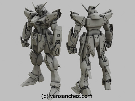 destiny gundam 3d mesh cg sandrum
