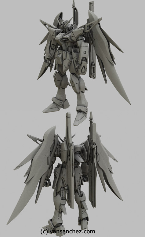 destiny gundam seed 3d mesh cg sandrum