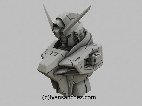 destiny gundam 3d mesh cg sandrum