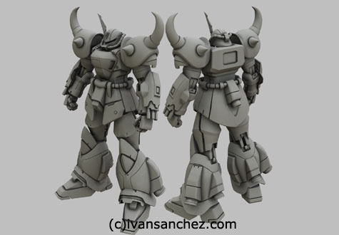 Gouf Ignited gundam seed 3d mesh cg sandrum