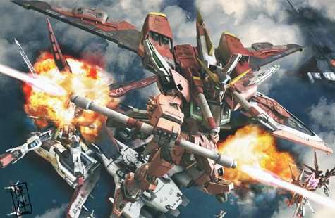 infinite Justice strike freedom gundam force impulse 3d gundam mesh cg sandrum