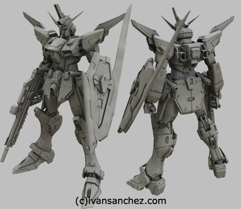 mobile suit gundam seed destiny infinite justice strike freedom MG 3d mesh cg sandrum