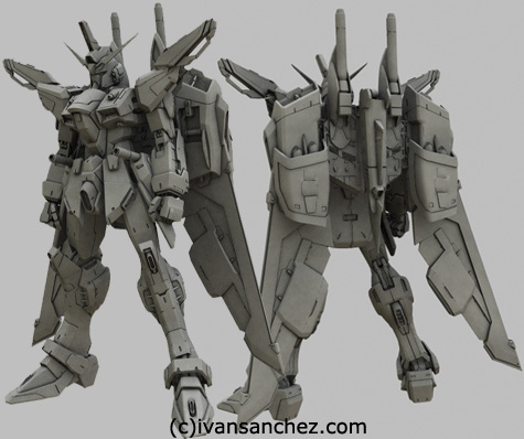 mobile suit gundam seed destiny infinite justice strike freedom MG 3d mesh cg sandrum