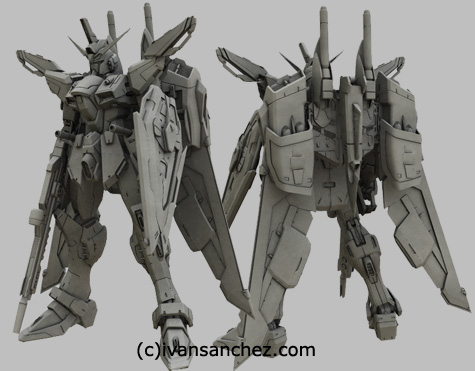 mobile suit gundam seed destiny infinite justice strike freedom MG 3d mesh cg sandrum