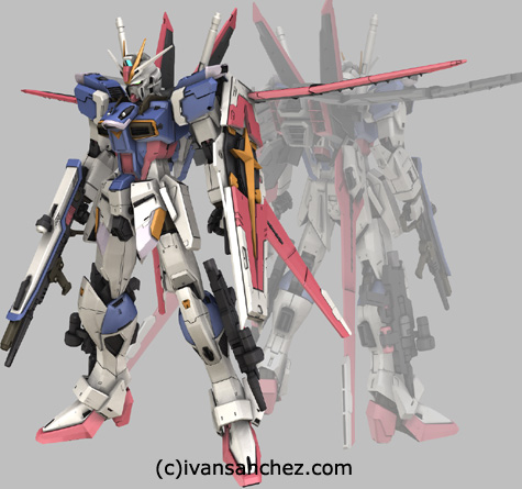 mobile suit gundam seed destiny impulse gundam force sword blast 3d mesh cg sandrum