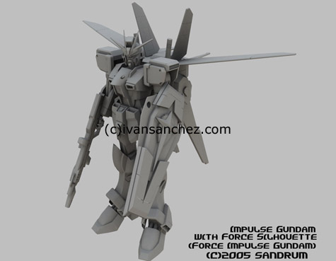 mobile suit gundam seed destiny force sword blast impulse 3d mesh cg sandrum