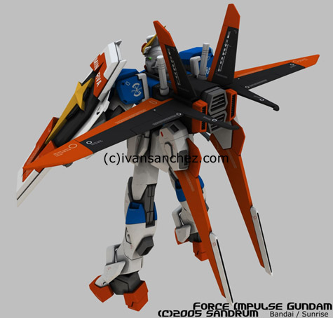 mobile suit gundam seed destiny force sword blast impulse 3d mesh cg sandrum