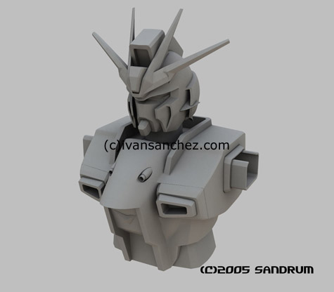 mobile suit gundam seed destiny force sword blast impulse 3d mesh cg sandrum