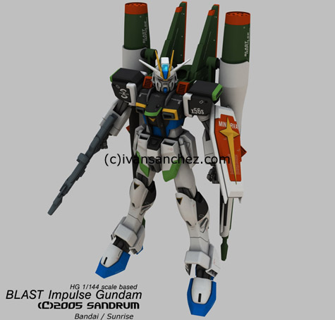 mobile suit gundam seed destiny force sword blast impulse 3d mesh cg sandrum