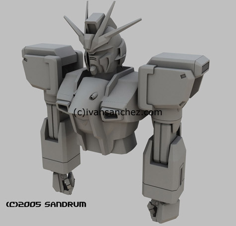 mobile suit gundam seed destiny force sword blast impulse 3d mesh cg sandrum