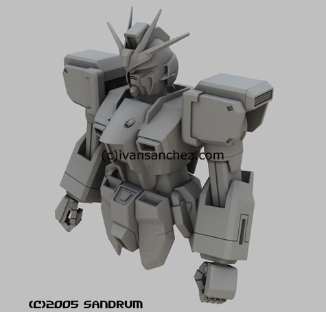 mobile suit gundam seed destiny force sword blast impulse 3d mesh cg sandrum