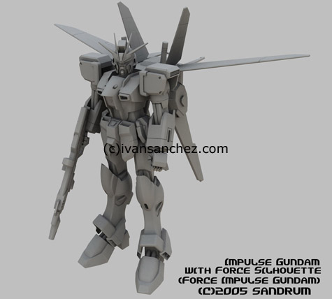 mobile suit gundam seed destiny force sword blast impulse 3d mesh cg sandrum