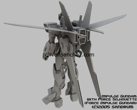 mobile suit gundam seed destiny force sword blast impulse 3d mesh cg sandrum