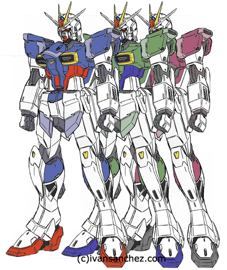 mobile suit gundam seed destiny impulse gundam force sword blast 3d mesh cg sandrum