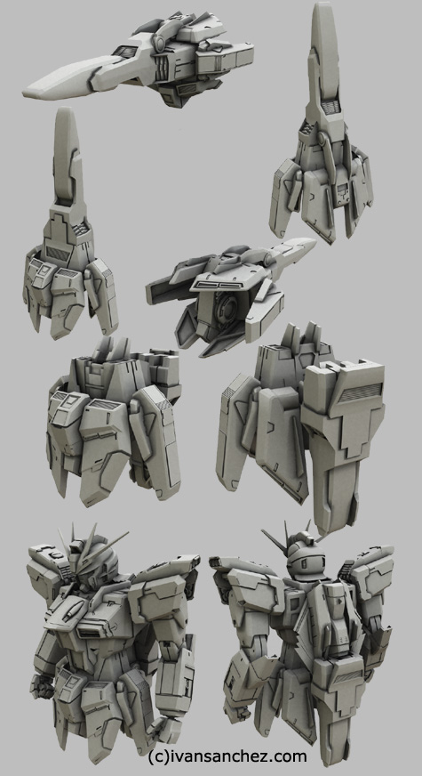 mobile suit gundam seed destiny impulse gundam force sword blast 3d mesh cg sandrum