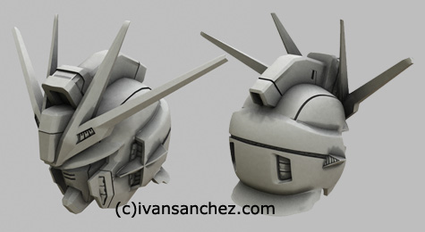 mobile suit gundam seed destiny impulse gundam force sword blast 3d mesh cg sandrum