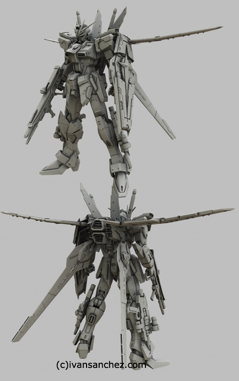 mobile suit gundam seed destiny impulse gundam force sword blast 3d mesh cg sandrum