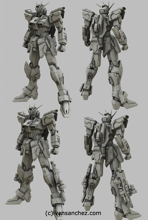 mobile suit gundam seed destiny impulse gundam force sword blast 3d mesh cg sandrum