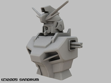 raider gundam seed 3d mesh cg sandrum
