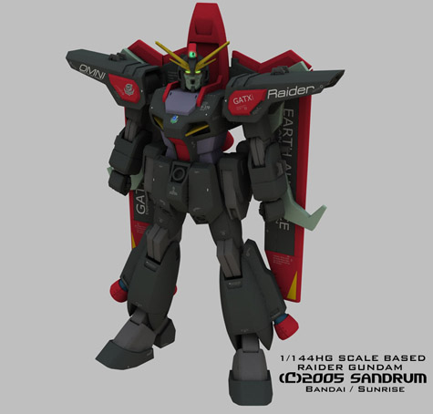 raider gundam seed 3d mesh cg sandrum