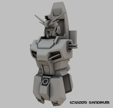 raider gundam seed 3d mesh cg sandrum