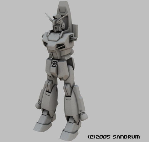 raider gundam seed 3d mesh cg sandrum
