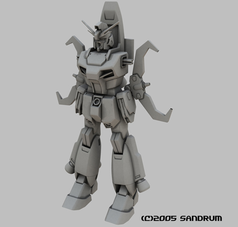 raider gundam seed 3d mesh cg sandrum